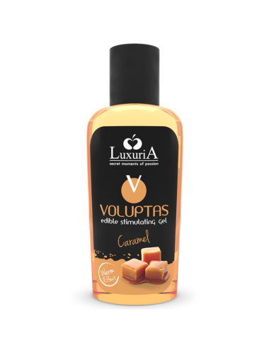 LUXURIA VOLUPTAS EDIBLE MASSAGE GEL WARMING EFFECT - CARAMEL 100 ML