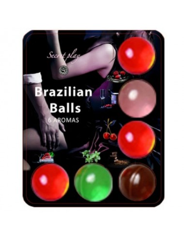 SECRETPLAY BRAZILLIAN BALLS LUBRICANT HOT BALLS 6 UNITS