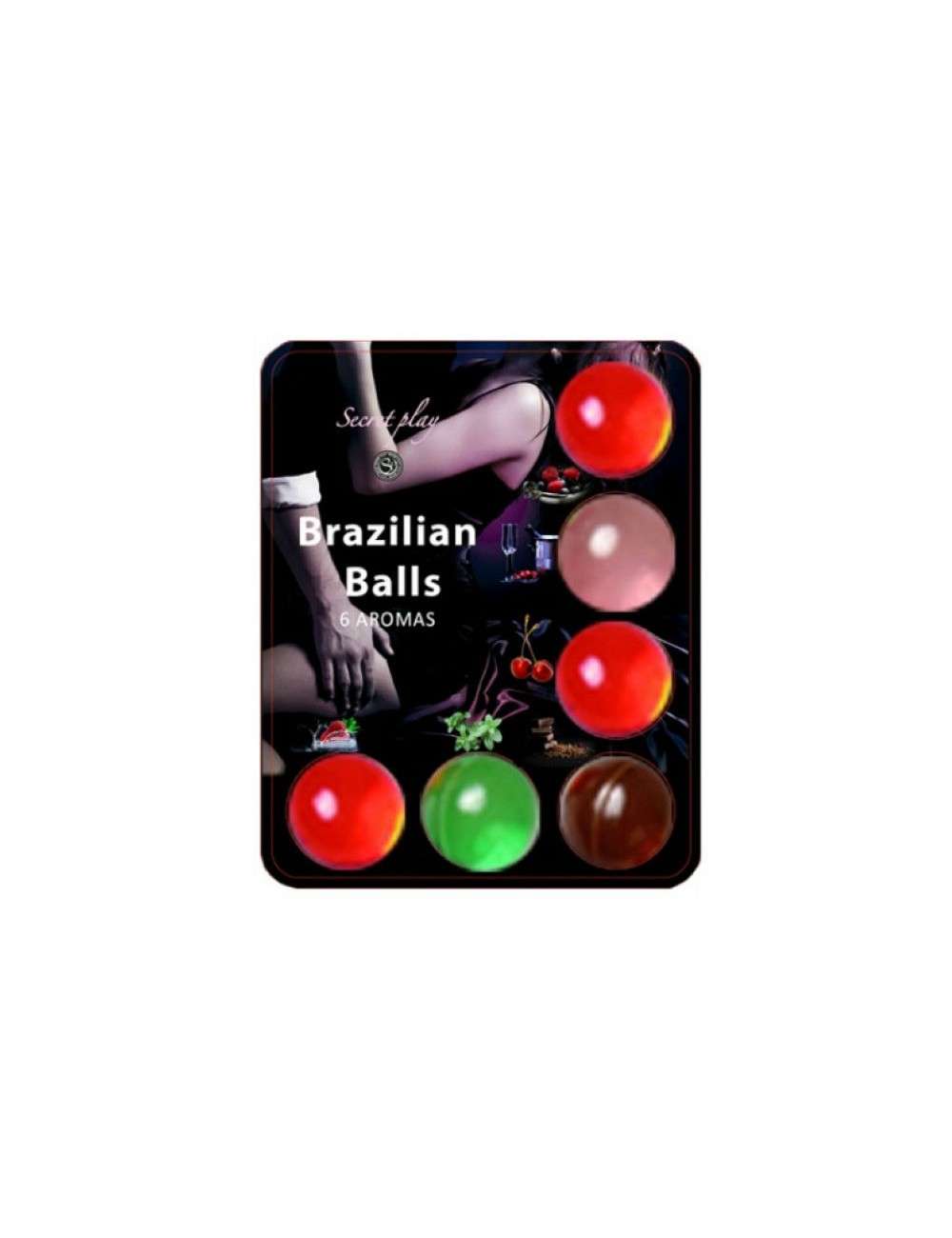 SECRETPLAY BRAZILLIAN BALLS LUBRICANT HOT BALLS 6 UNITS