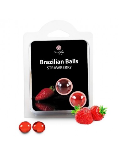 2 BRAZILIAN BALLS STRAWBERRY