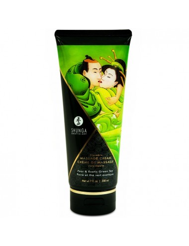 SHUNGA MASSAGE CREAM KISSABLE PEAR AND EXOTIC GREEN TEA 200ML