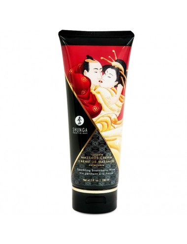 SHUNGA MASSAGE CREAM KISSABLE WINE STRAWBERRY 200ML