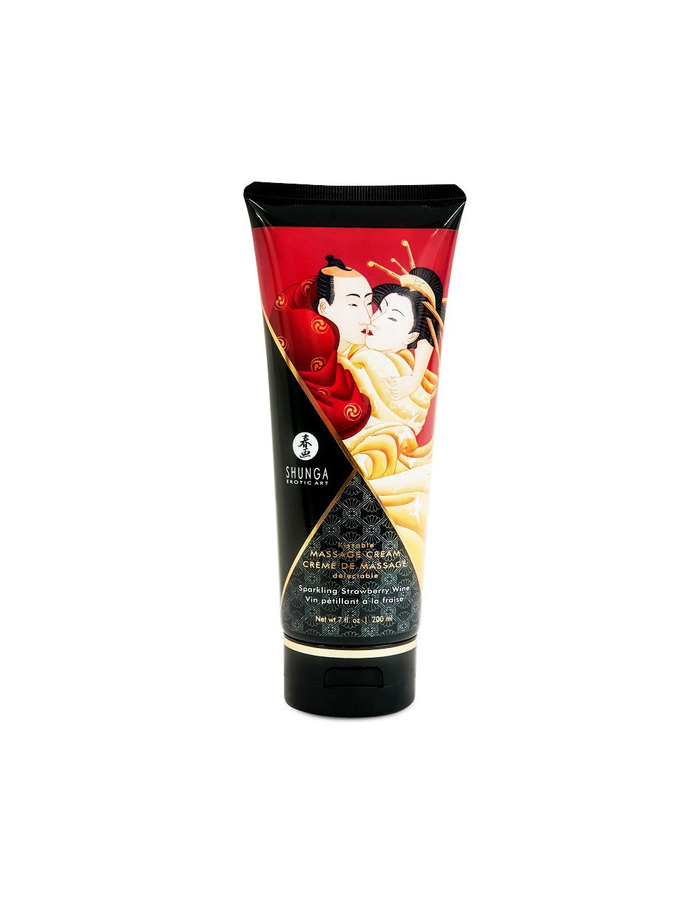 SHUNGA MASSAGE CREAM KISSABLE WINE STRAWBERRY 200ML