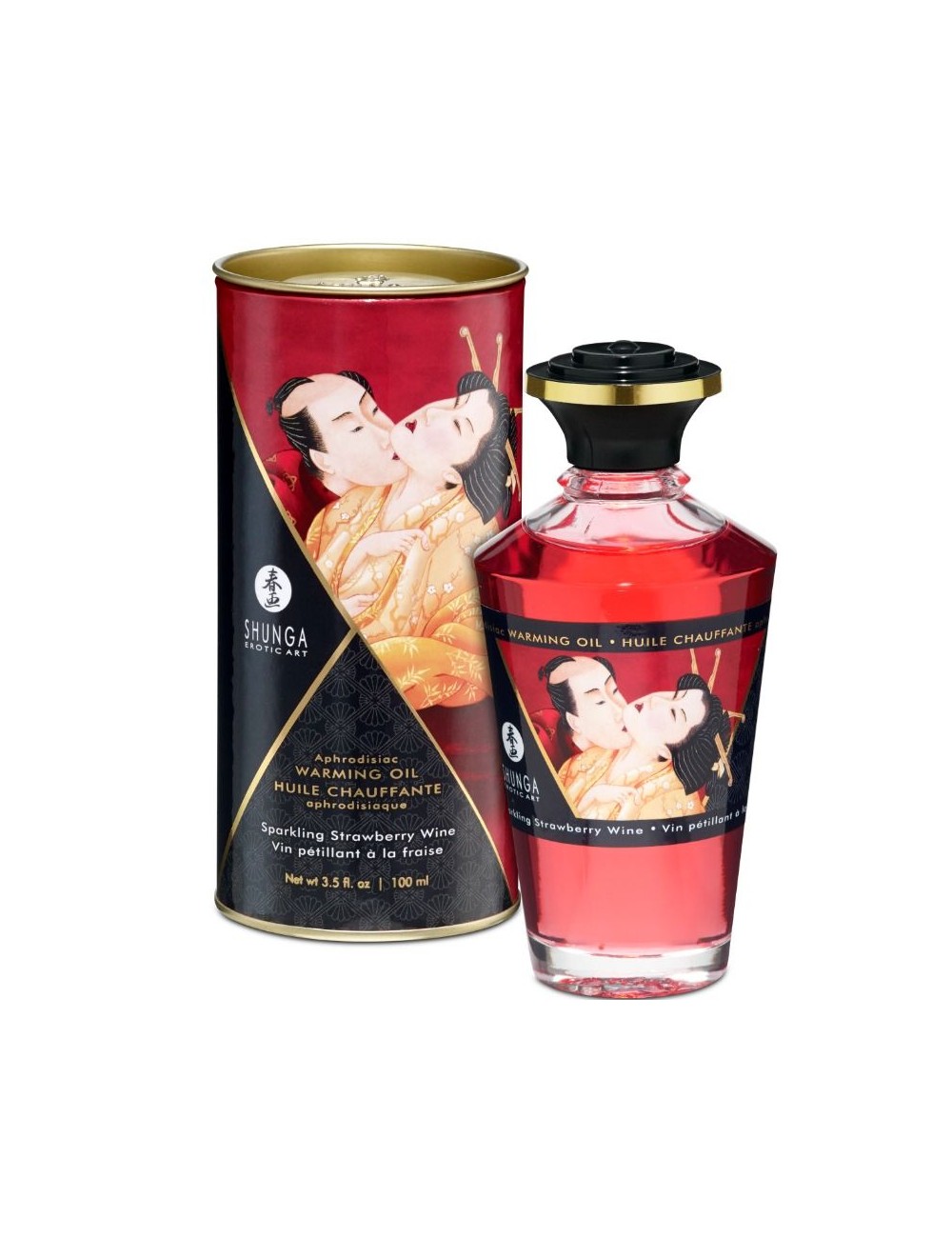 SHUNGA APHRODISIAC WARMING OIL SPARKLING STRAWBERRY WINE 100 ML