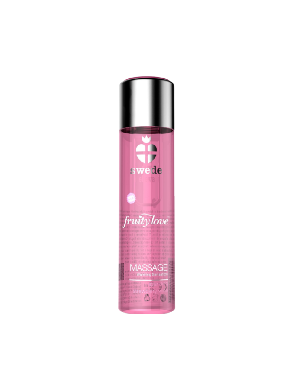SWEDE FRUITY LOVE WARMING EFFECT MASSAGE OIL SPARKLING STRAWBERRY WINE 120 ML.