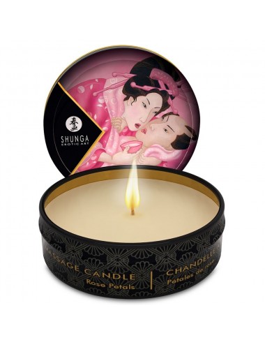 MINI CARESS BY CANDLELIGHT MASSAGE CANDLE  ROSE