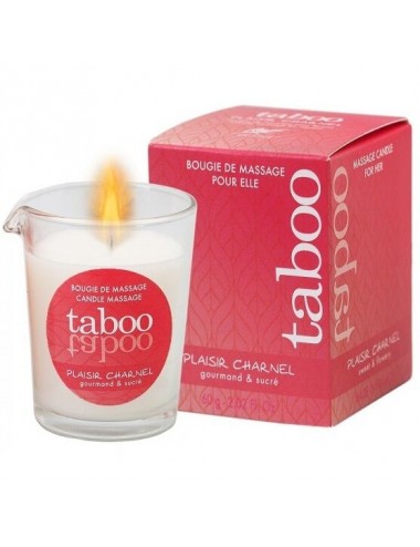 TABOO CANDLE MASSAGE WOMAN PLAISIR CHARNEL SMELL CACACO FLOWER