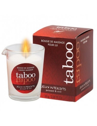 TABOO CANDLE MASSAGE MEN JEUX INTERDITS SMELL LICHEN