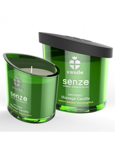 SWEEDE SENZE AROUSING MASSAGE CANDLE - LEMON, PEPPER, EUCALYPTUS