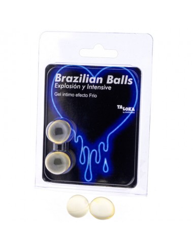 TALOKA - 2 BRAZILIAN BALLS COLD & VIBRATION EFFECT EXCITING GEL