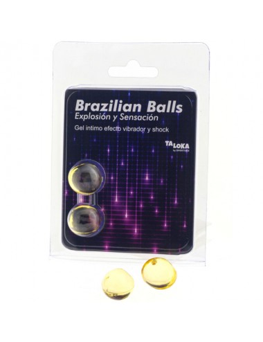 TALOKA - 2 BRAZILIAN BALLS VIBRATING & SHOCK EFFECT EXCITING GEL