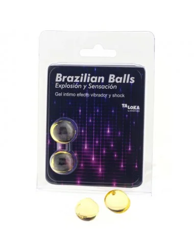 TALOKA - 2 BRAZILIAN BALLS VIBRATING & SHOCK EFFECT EXCITING GEL