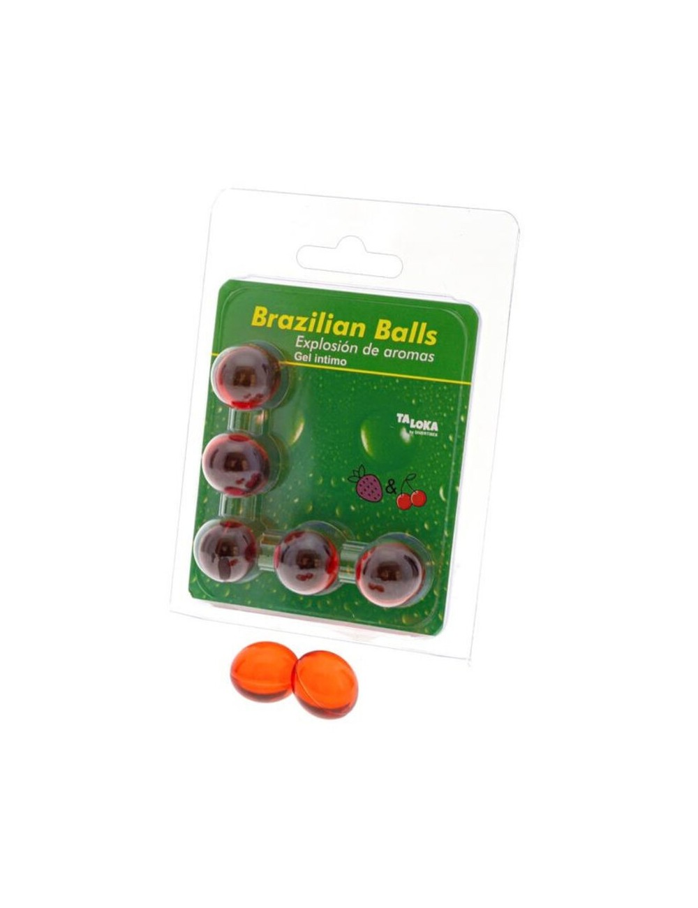 TALOKA - 5 BRAZILIAN BALLS STRAWBERRY & CHERRY INTIMATE GEL