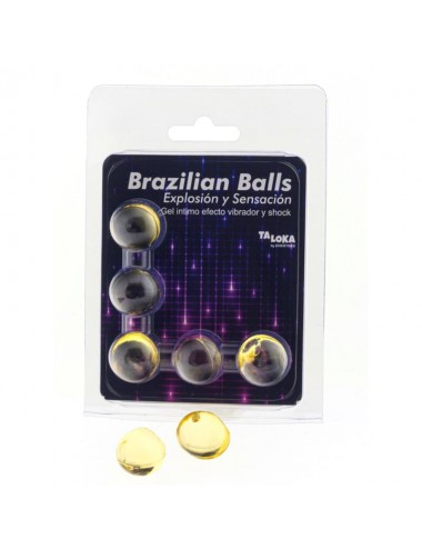 TALOKA - 5 BRAZILIAN BALLS VIBRATING & SHOCK EFFECT EXCITING GEL