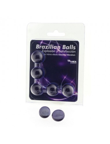 TALOKA - 5 BRAZILIAN BALLS ELECTRIC VIBRATING EFFECT EXCITING GEL