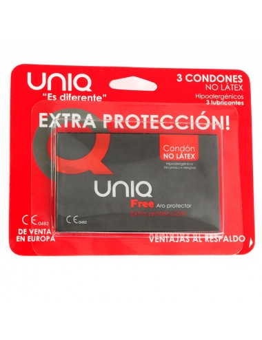 UNIQ FREE LATEX WITH RING  3UDS
