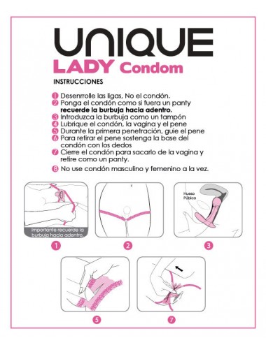 UNIQUE LADY CONDOM FRE LATEX 3 UDS