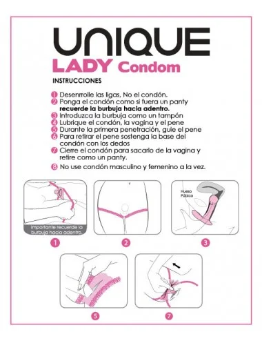 UNIQUE LADY CONDOM FRE LATEX 3 UDS