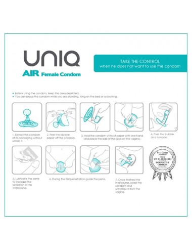 UNIQ AIR FEMALE CONDOM  3 UNITS