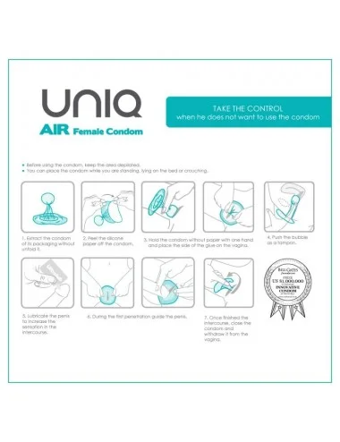 UNIQ AIR FEMALE CONDOM  3 UNITS