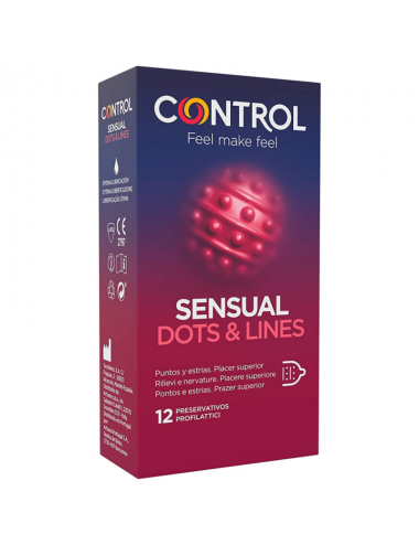 CONTROL SENSUAL DOTS & LINES 12 UNITS
