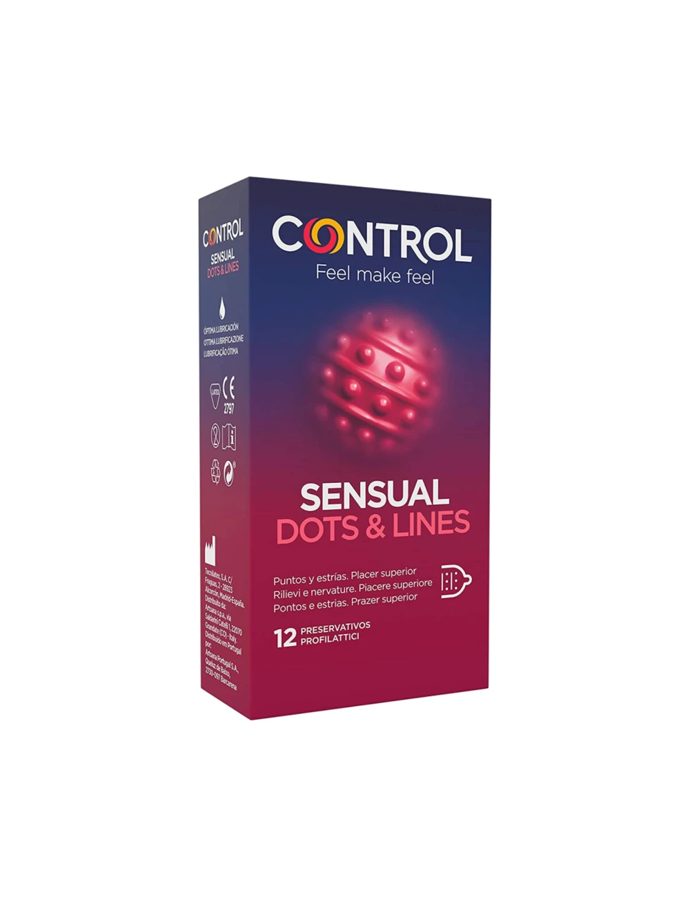 CONTROL SENSUAL DOTS & LINES 12 UNITS CONTROL SENSUAL DOTS & LINES 12 UNITS