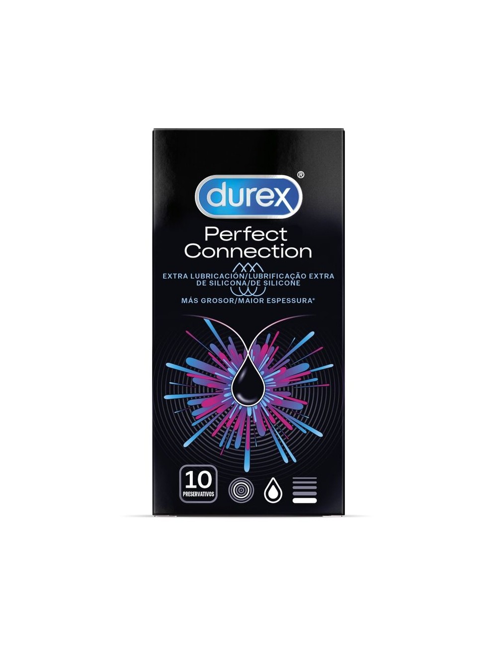 DUREX PERFECT CONNECTION SILICONE EXTRA LUBRIFICATION 10 UNITS DUREX PERFECT CONNECTION SILICONE EXTRA LUBRIFICATION 10 UNITS