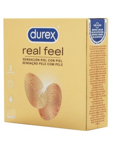 DUREX REAL FEEL CONDOMS 3 UDS