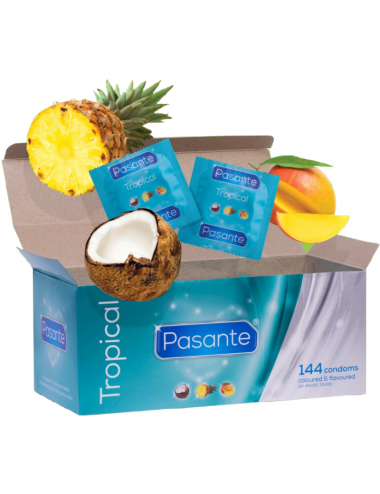THROUGH CONDOMS TROPICAL FLAVORS 144 UNITS
