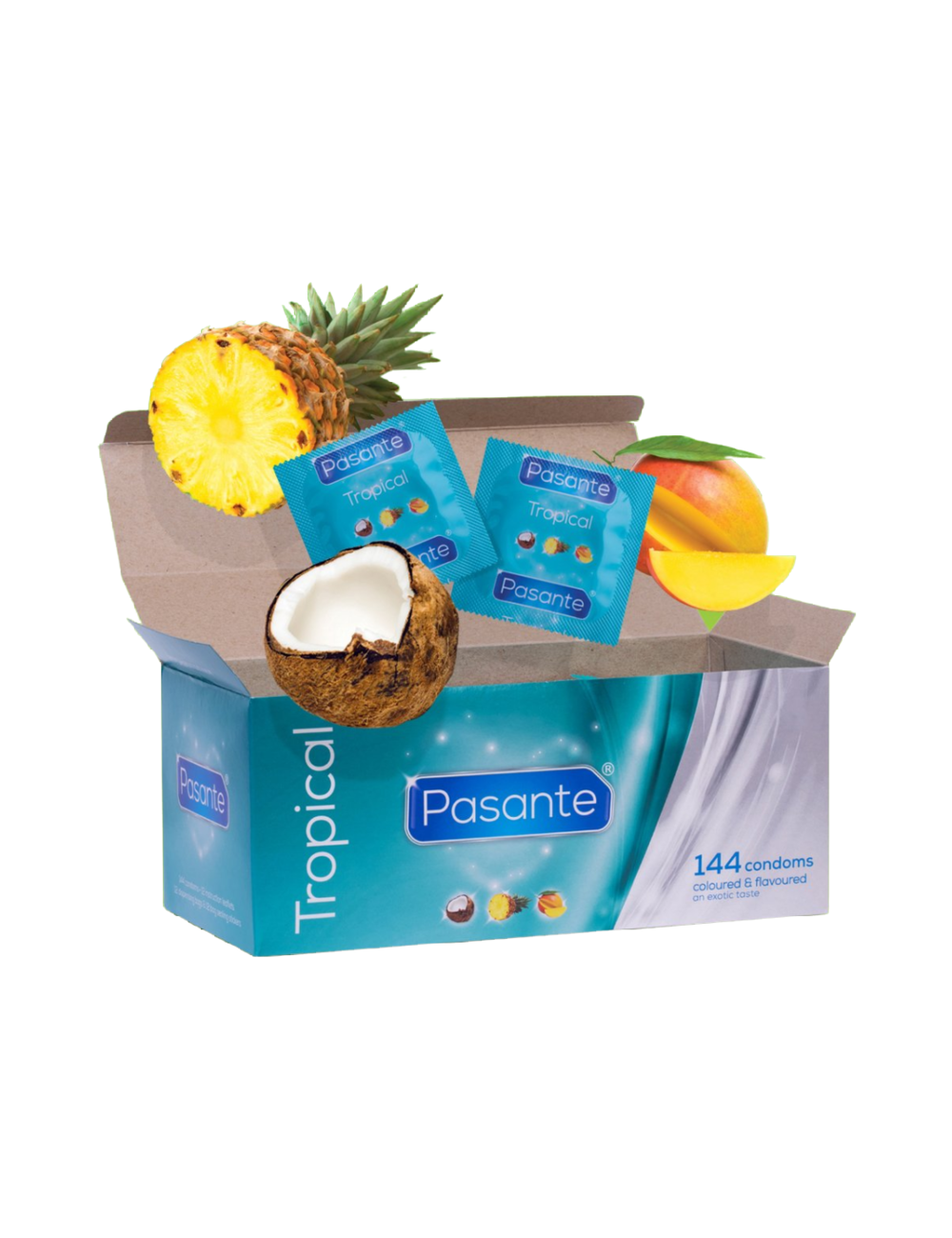 THROUGH CONDOMS TROPICAL FLAVORS 144 UNITS