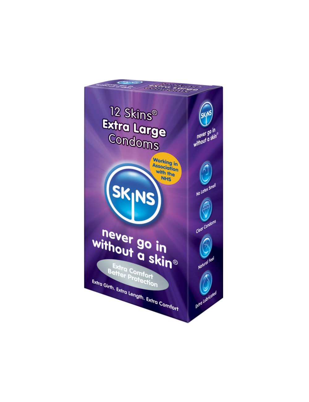 SKINS CONDOM EXTRA LARGE 12 PACK