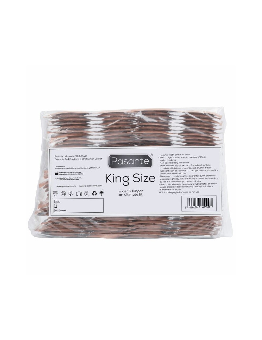 PASANTE CONDOMS KING SIZE BAG 144 UNITS PASANTE CONDOMS KING SIZE BAG 144 UNITS