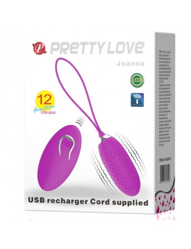 PRETTY LOVE JOANNA REMOTE CONTROL VIBRATING EGG 12 FUNCTIONS