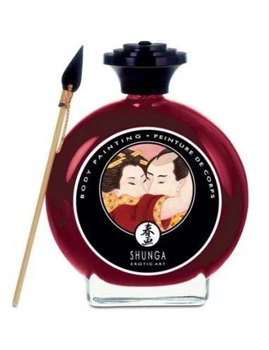 SHUNGA BODY PAINTING STRAWBERRIES AND CHAMPAGNE