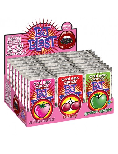 PIPEDRAMS BJ BLAST - STRAWBERRY / CHERRY AND GREEN APPLE - DISPLAY - 36 PC