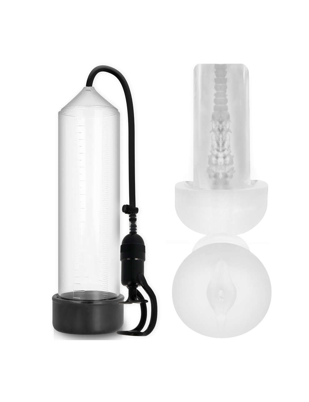 PUMP ADDICTED RX5 TRANSPARENT WITH MASTURBATOR