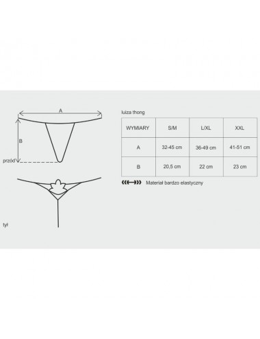 OBSESSIVE - LUIZA THONG BLACK S/M