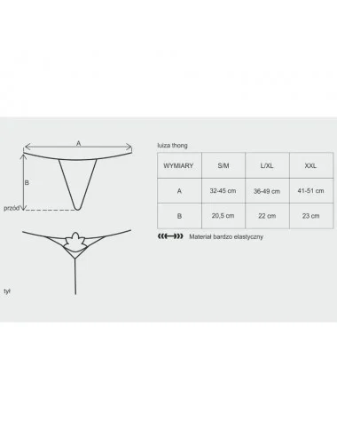 OBSESSIVE - LUIZA THONG BLACK L/XL