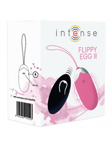 INTENSE FLIPPY II  VIBRATING EGG WITH REMOTE CONTROL PINK