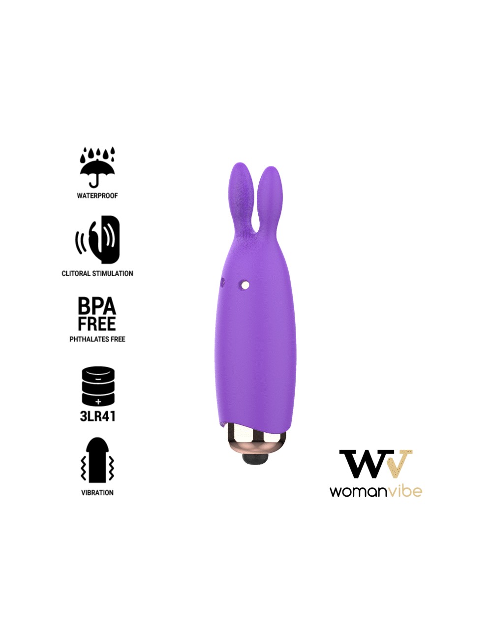 WOMANVIBE BUGSY SILICONE RABBIT STIMULATOR WOMANVIBE BUGSY SILICONE RABBIT STIMULATOR
