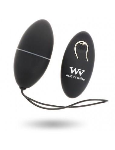 WOMANVIBE ALSAN EGG REMOTE CONTROL BLACK SILICONE BLACK