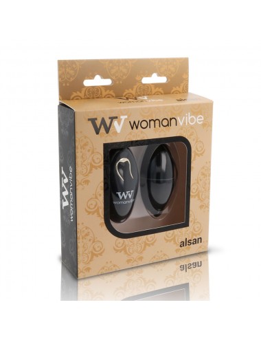 WOMANVIBE ALSAN EGG REMOTE CONTROL BLACK SILICONE BLACK