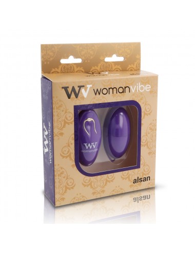 WOMANVIBE ALSAN EGG REMOTE CONTROL BLACK SILICONE PURPLE