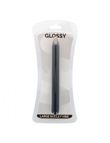 GLOSSY SLIM VIBRATOR BLACK