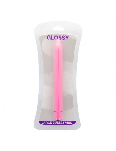 GLOSSY SLIM VIBRATOR DEEP ROSE