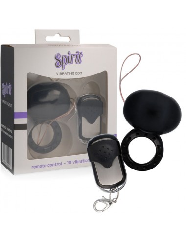 SPIRIT VIBRATING REMOTE CONTROL COCK RING BLACK