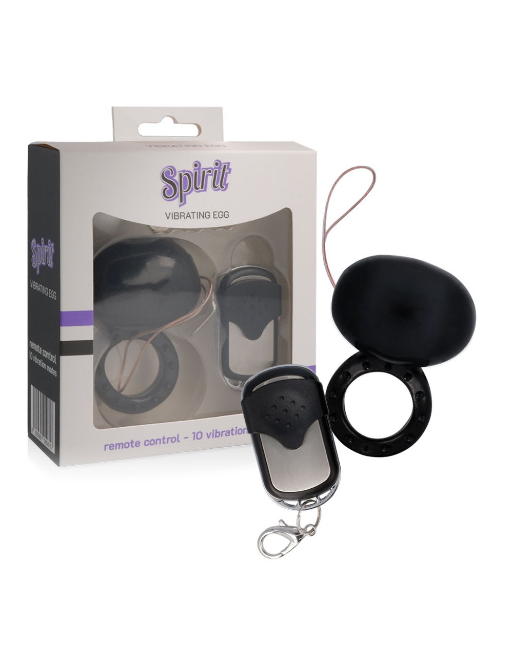 SPIRIT VIBRATING REMOTE CONTROL COCK RING BLACK