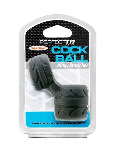 PERFECT FIT SILASKIN COCK & BALL BLACK