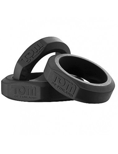 TOM OF FINLAND 3  PIECE SILICONE COCK RING SET