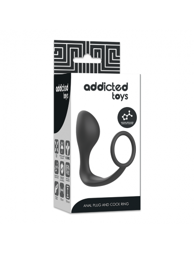 ADDICTED TOYS ANAL PLUG WITH BLACK SILICONE RING